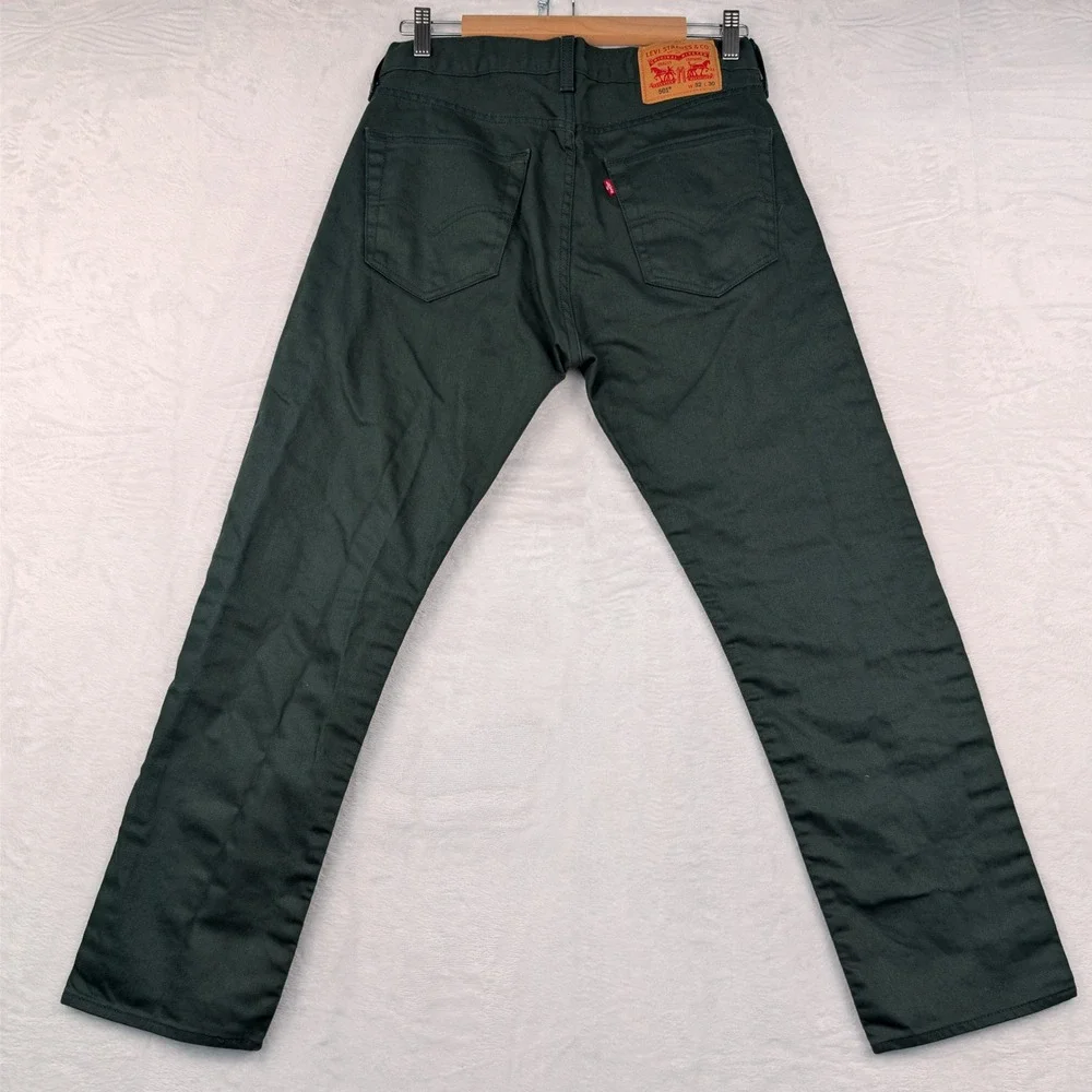 Levi's 501 Jeans Men's 32x28 Green Straight Leg Button Fly Red Tab Streetwear
